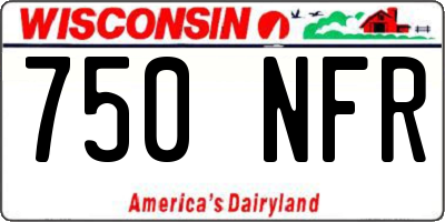 WI license plate 750NFR