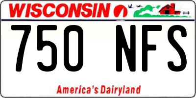 WI license plate 750NFS