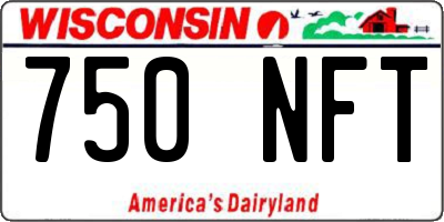 WI license plate 750NFT