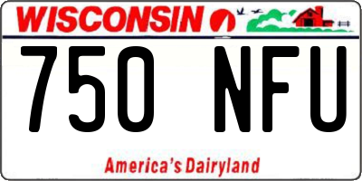 WI license plate 750NFU