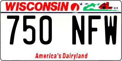 WI license plate 750NFW