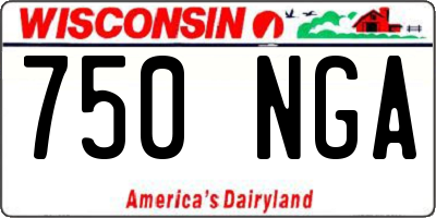 WI license plate 750NGA