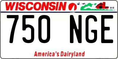 WI license plate 750NGE