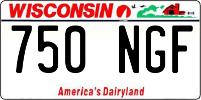 WI license plate 750NGF