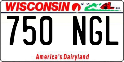 WI license plate 750NGL