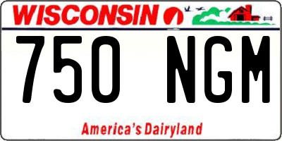 WI license plate 750NGM