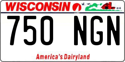 WI license plate 750NGN