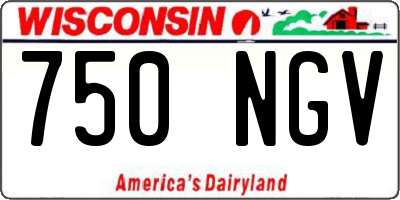 WI license plate 750NGV