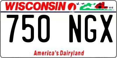 WI license plate 750NGX