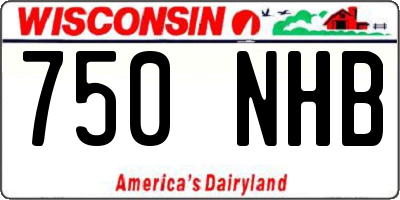 WI license plate 750NHB