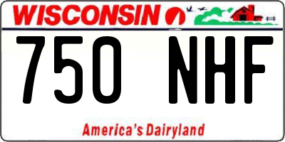 WI license plate 750NHF