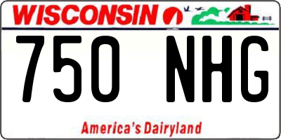 WI license plate 750NHG