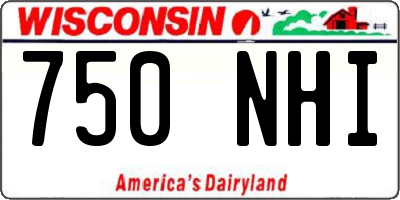 WI license plate 750NHI