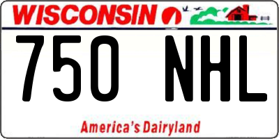 WI license plate 750NHL