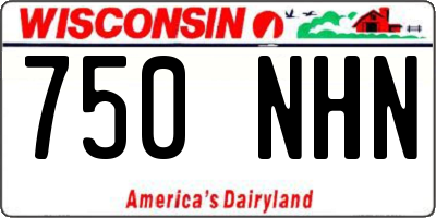 WI license plate 750NHN