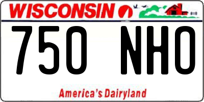 WI license plate 750NHO