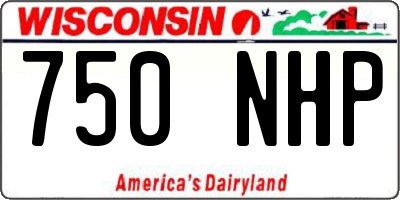 WI license plate 750NHP