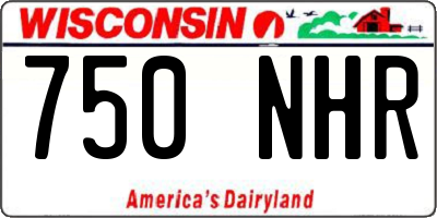 WI license plate 750NHR