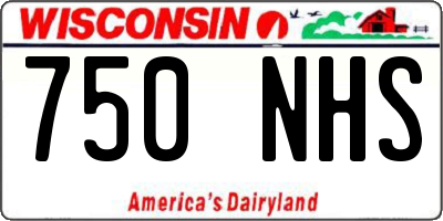 WI license plate 750NHS