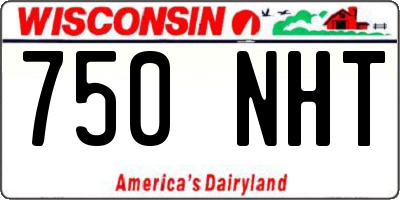 WI license plate 750NHT