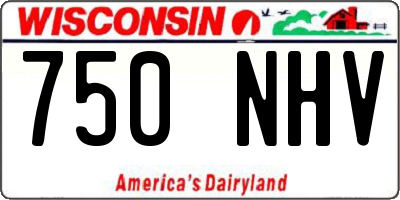 WI license plate 750NHV
