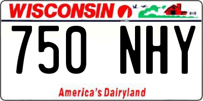 WI license plate 750NHY