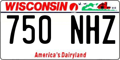 WI license plate 750NHZ