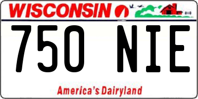 WI license plate 750NIE
