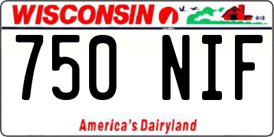 WI license plate 750NIF