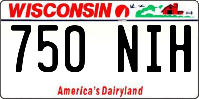 WI license plate 750NIH