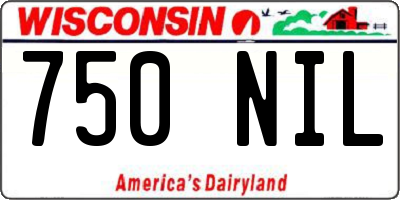 WI license plate 750NIL