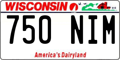 WI license plate 750NIM