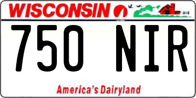 WI license plate 750NIR