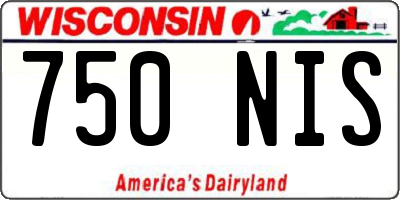 WI license plate 750NIS