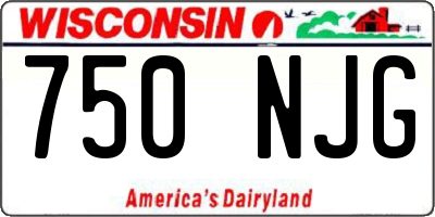 WI license plate 750NJG