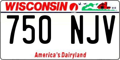 WI license plate 750NJV