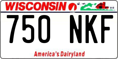 WI license plate 750NKF