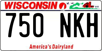 WI license plate 750NKH