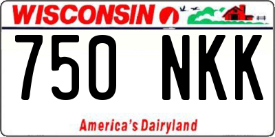 WI license plate 750NKK