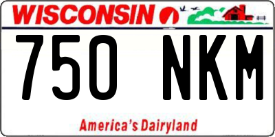 WI license plate 750NKM