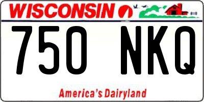 WI license plate 750NKQ