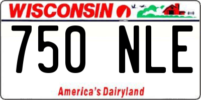 WI license plate 750NLE