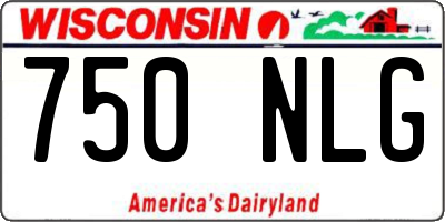 WI license plate 750NLG