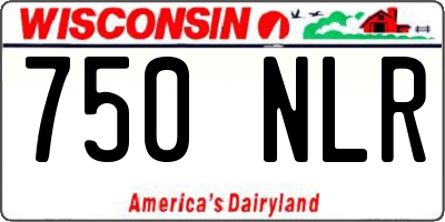 WI license plate 750NLR