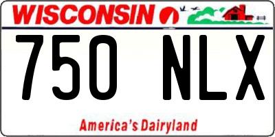 WI license plate 750NLX