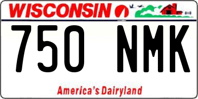 WI license plate 750NMK