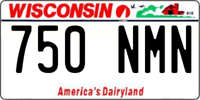 WI license plate 750NMN
