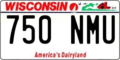 WI license plate 750NMU