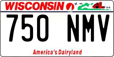 WI license plate 750NMV