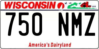 WI license plate 750NMZ